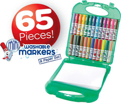 Crayola Pip-Squeaks Washable Marker Set (65ct), Coloring Set, Drawing Art Supplies for Kids, Spring Craft Kit, Travel Activity, Gifts for Kids