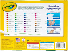 Crayola Ultra Clean Fine Line Washable Markers (40ct), Colored Markers for Kids, Fine Tip, Coloring Book Art Supplies, Gifts for Kids, Ages 3, 4, 5 (Pack of 10)