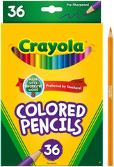 Crayola Colored Pencils (36ct), Kids Pencil Set, Pre-Sharpened Coloring Book Pencils for Kids & Adults, Arts & Crafts Supplies, Ages 3+ (Pack of 12)