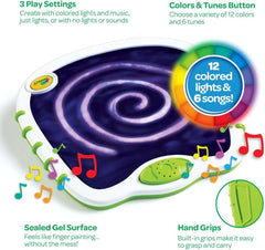 Crayola Toddler Touch Lights, Musical Sensory Toys for Toddlers, Learning Gifts, Light Up Drawing Pad, Mess Free Painting, Travel Activity, 2+